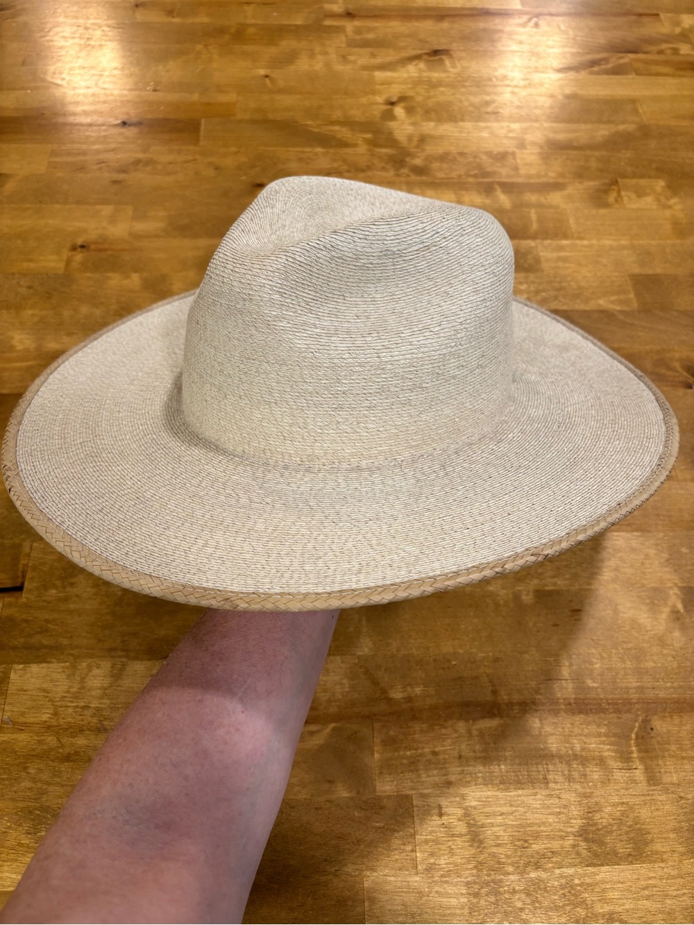 NWT Gigi Pip Women’s Straw Rancher Hat Ivory Size 61 XL Handcrafted Mexico